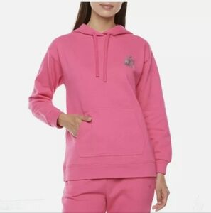 Juicy By Juicy Couture French Terry Pullover Hoodie Sweatshirt Regal Pink NWT SO